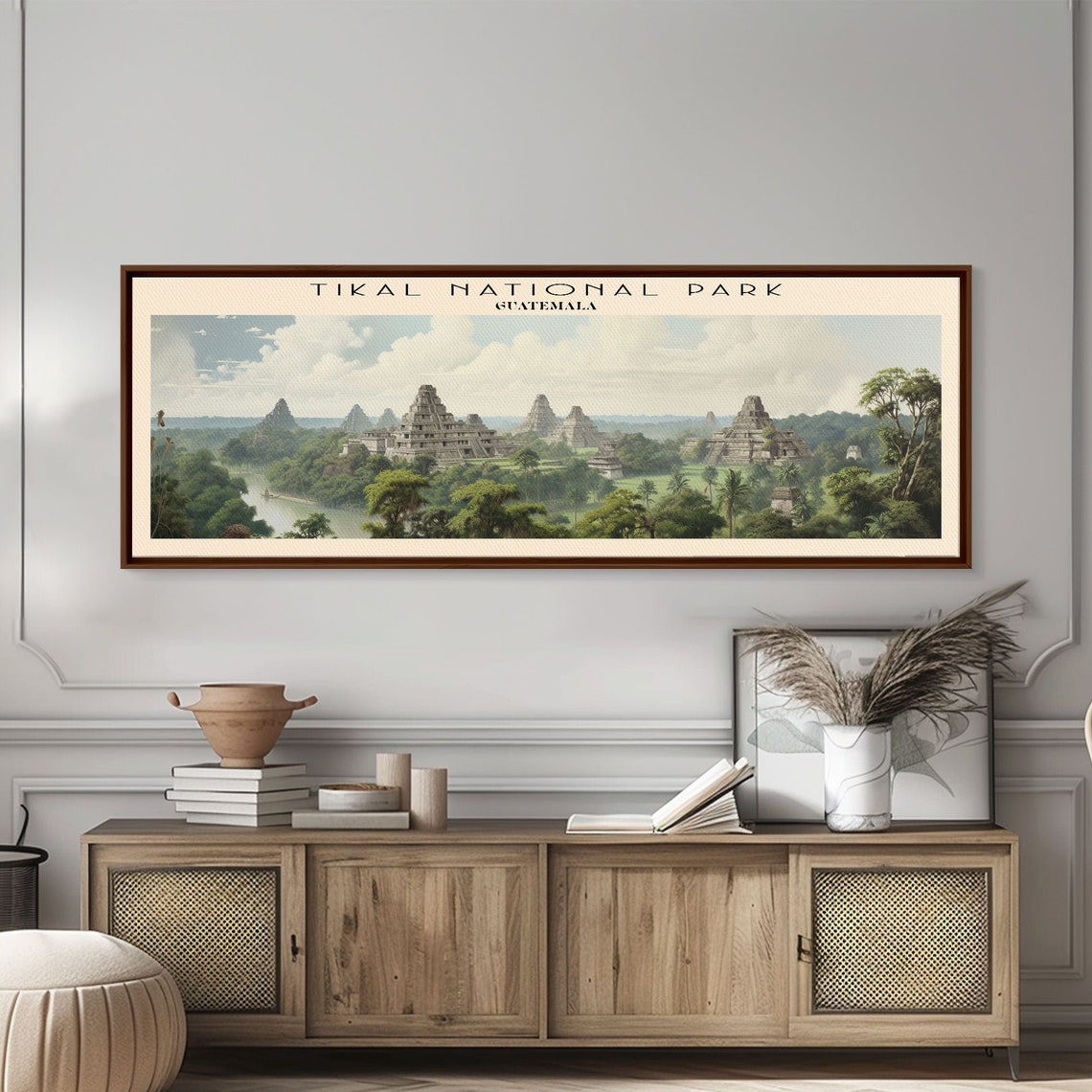 Tikal National Park Guatemala Mayan Jungle Pyramids Panoramic Poster - Image 5
