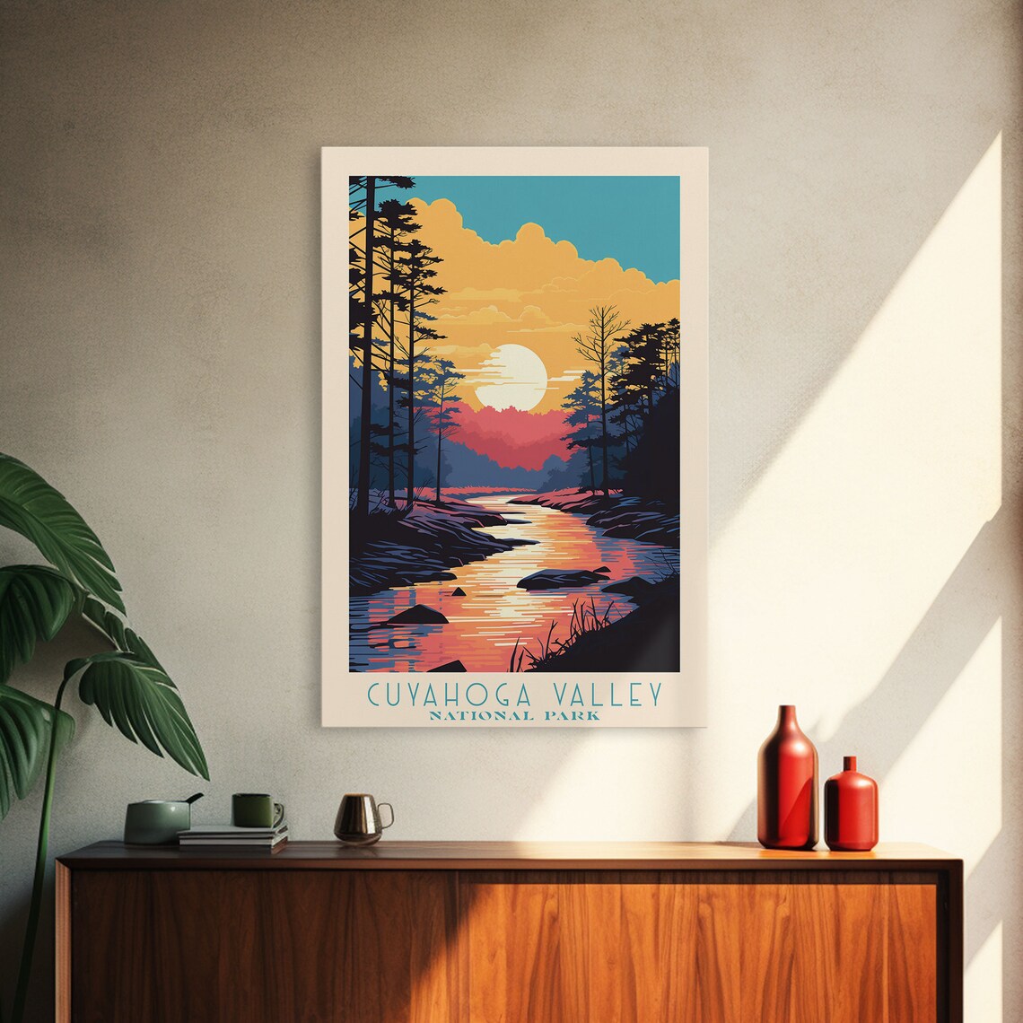 Cuyahoga Valley National Park River Sunset Forest Ohio Travel Poster - Image 4