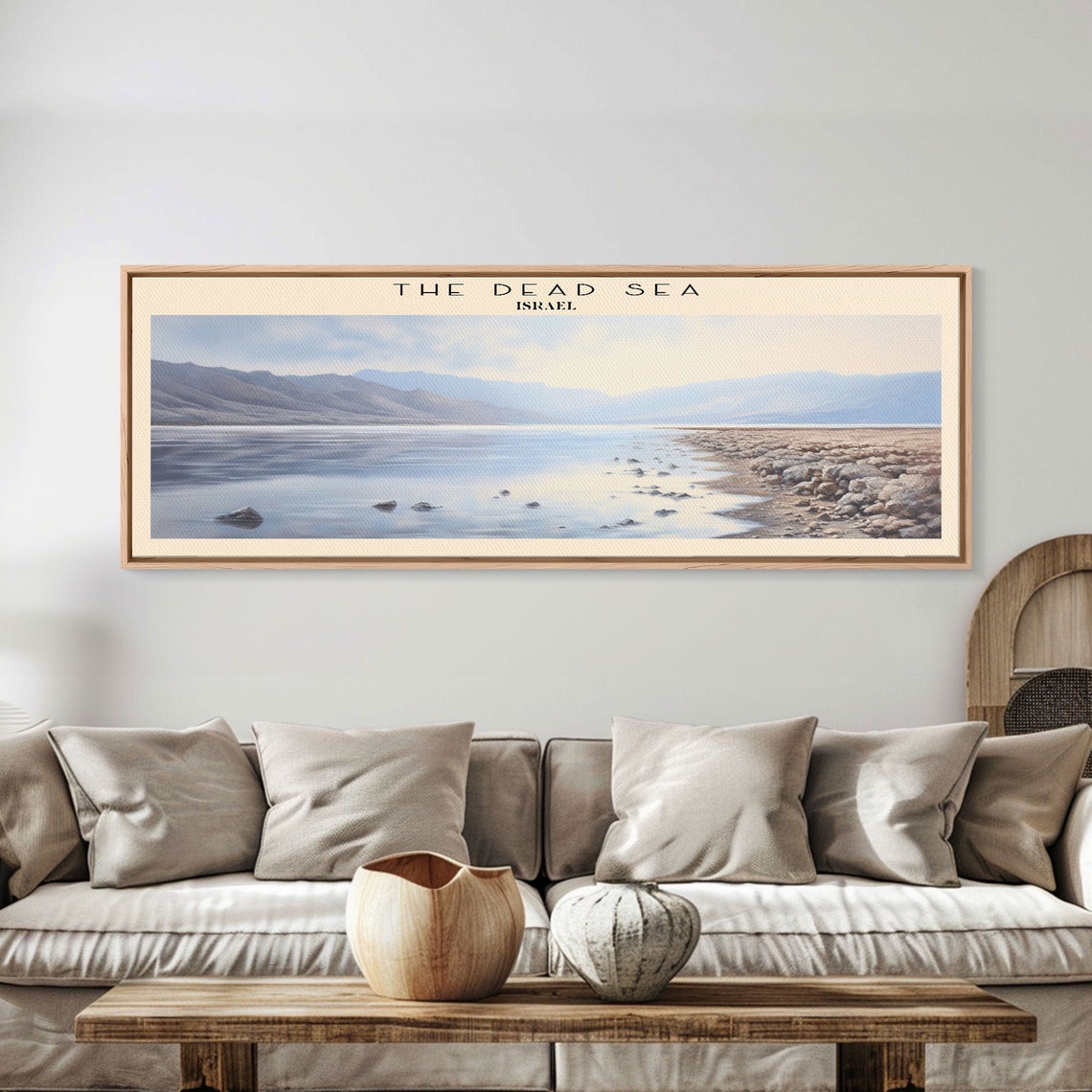The Dead Sea Israel Serene Shoreline Calm Blue Water Travel Poster - Image 5