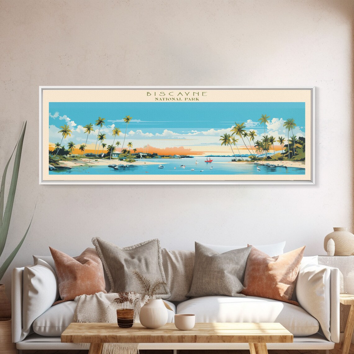 Biscayne National Park Florida Beach Sunset Palm Trees Travel Poster - Image 6