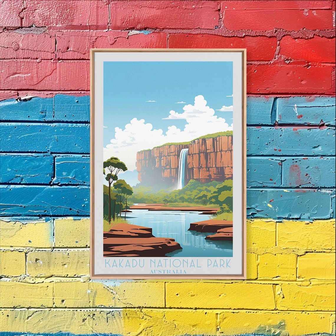 Kakadu National Park Australia Waterfall Sandstone Escarpment Poster - Image 4