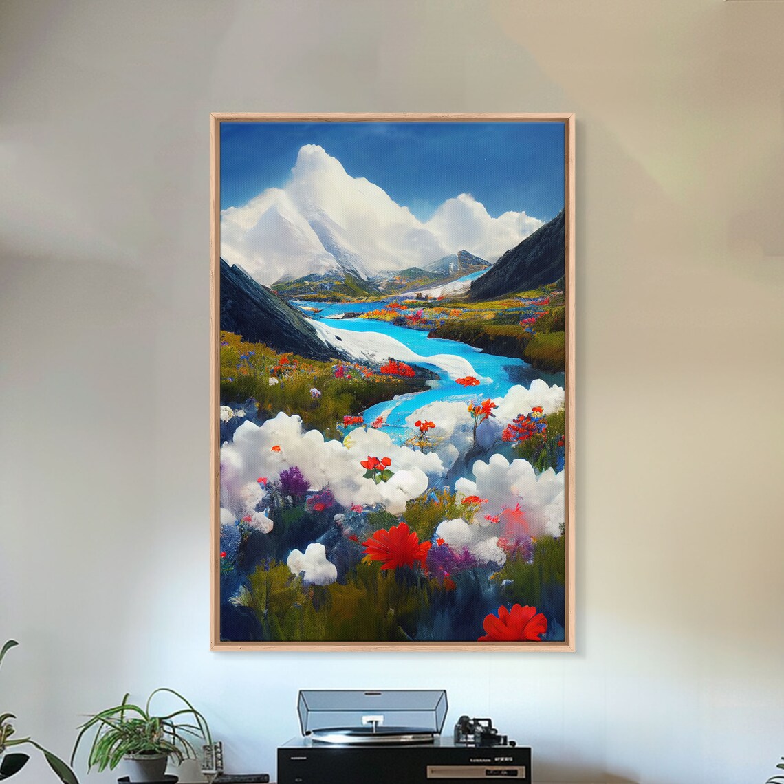 Colorful Fields Of Flowers In The Swiss Alps Art Print - Image 4