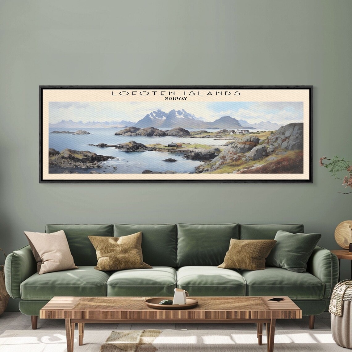 Lofoten Islands Travel Poster, Norway Wall Art