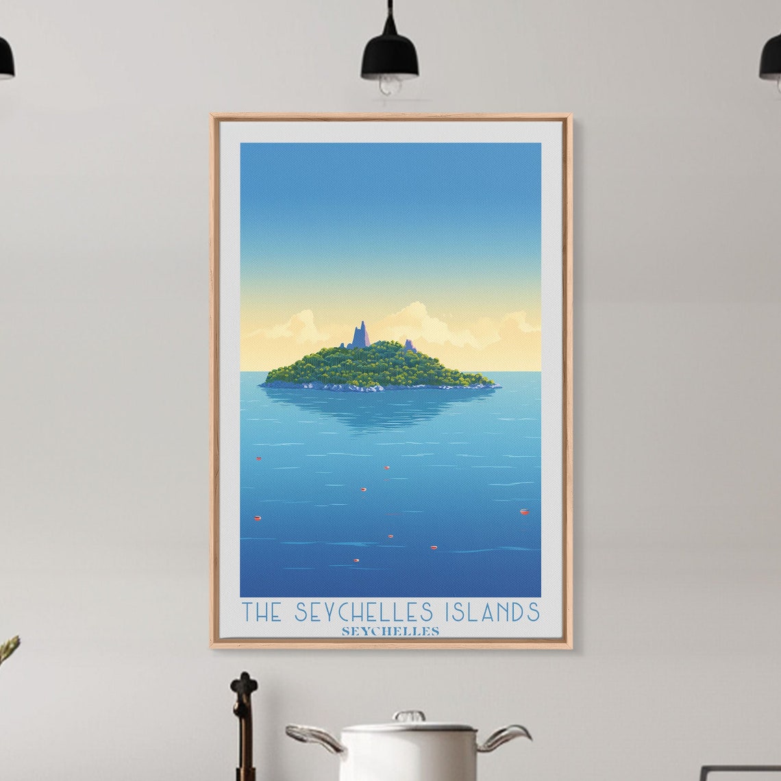The Seychelles Islands Tropical Island Sunset Ocean View Poster - Image 6