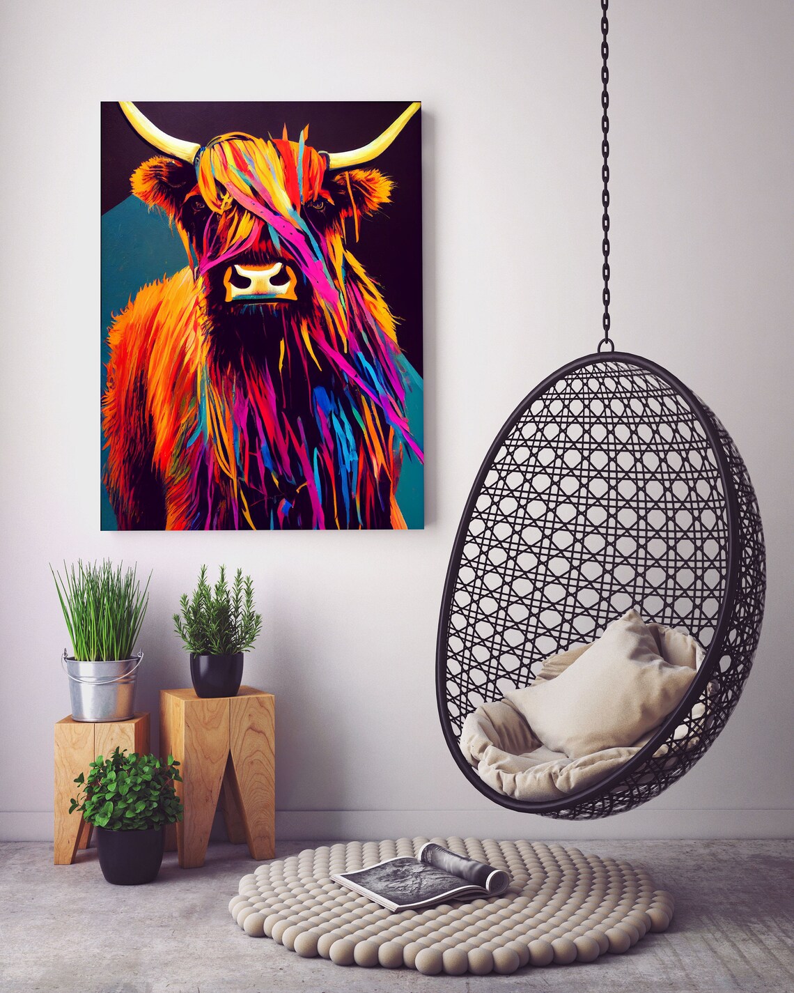 Highland Cow Scotland, Farmhouse Fine Art Print - Image 6