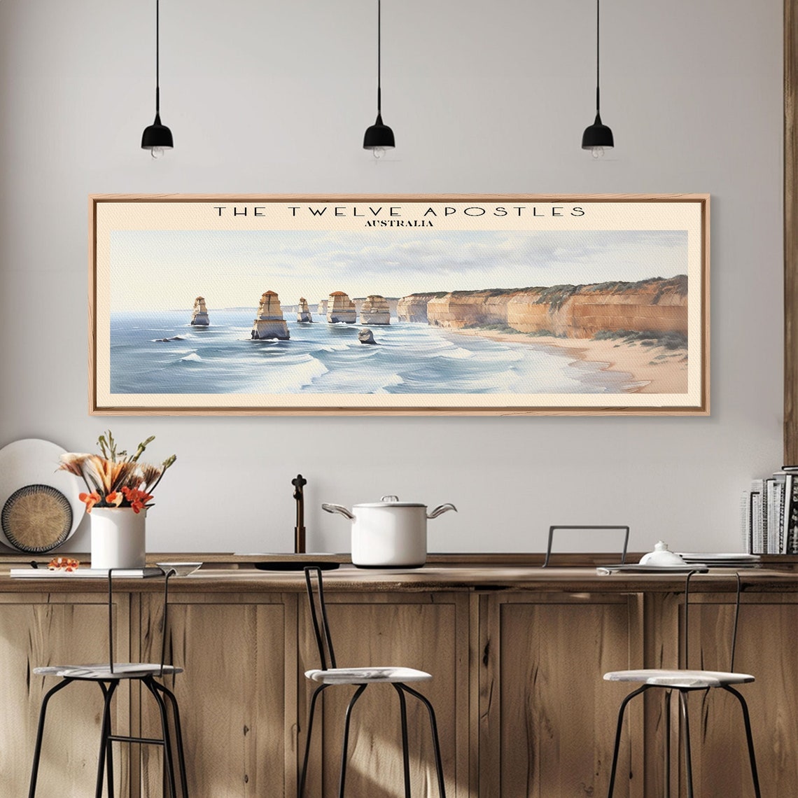 Twelve Apostles Australia Limestone Sea Stacks Cliffs Travel Poster - Image 3