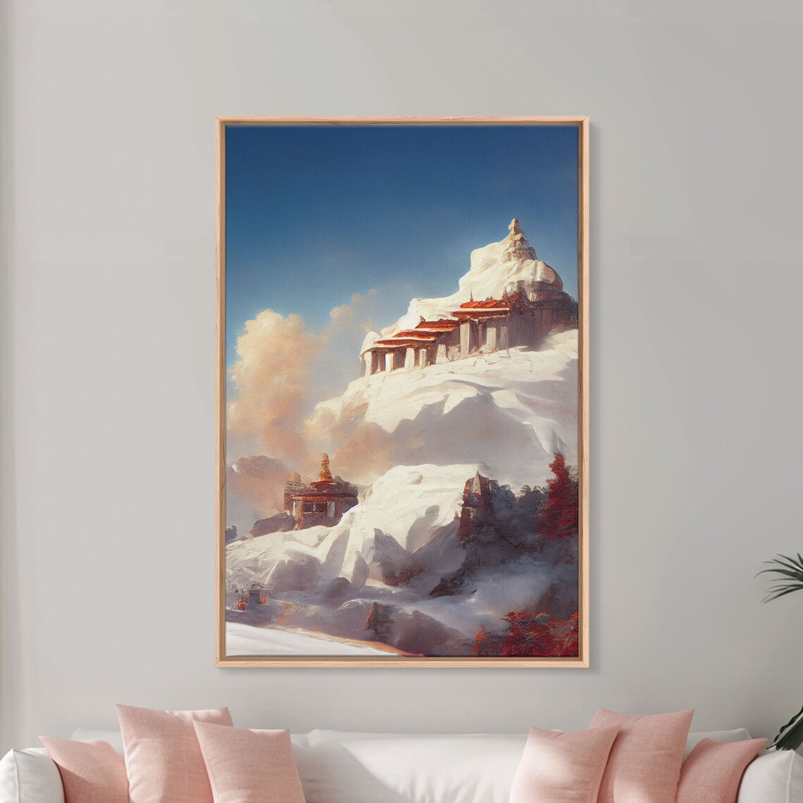 Buddhist Temple Abstract Art Print, Tibetan Decor - Image 3