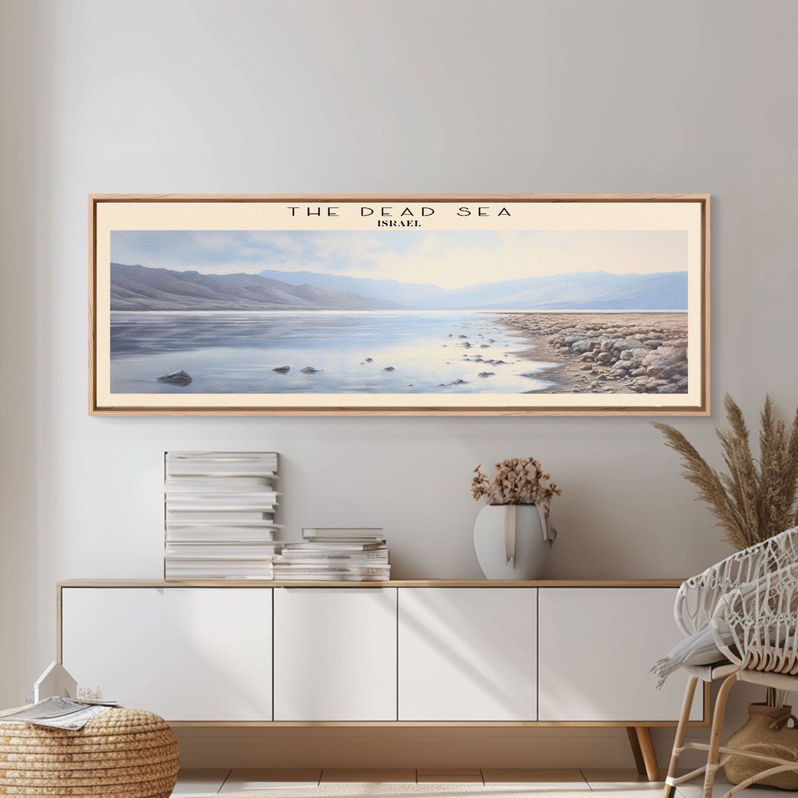 The Dead Sea Israel Serene Shoreline Calm Blue Water Travel Poster - Image 2