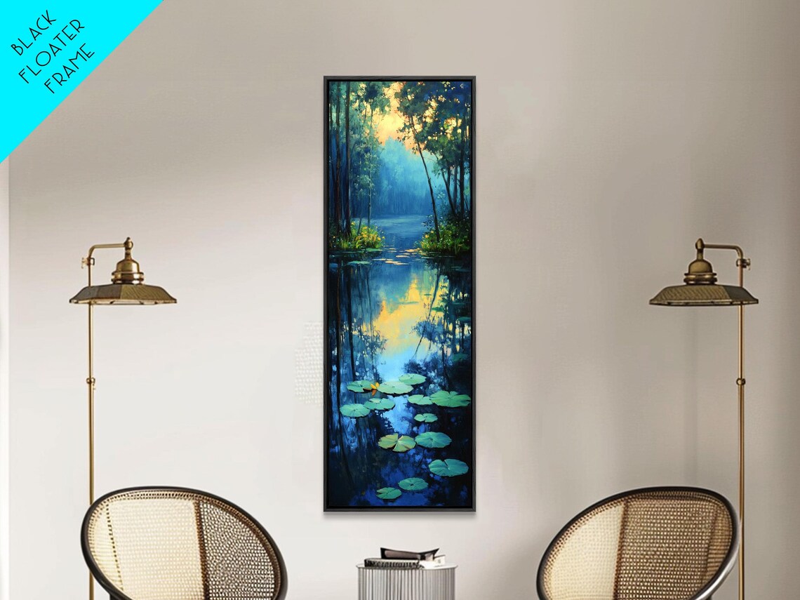 Sunrise Reflection On Forest Lake With Lily Pads Nature Travel Poster - Image 5