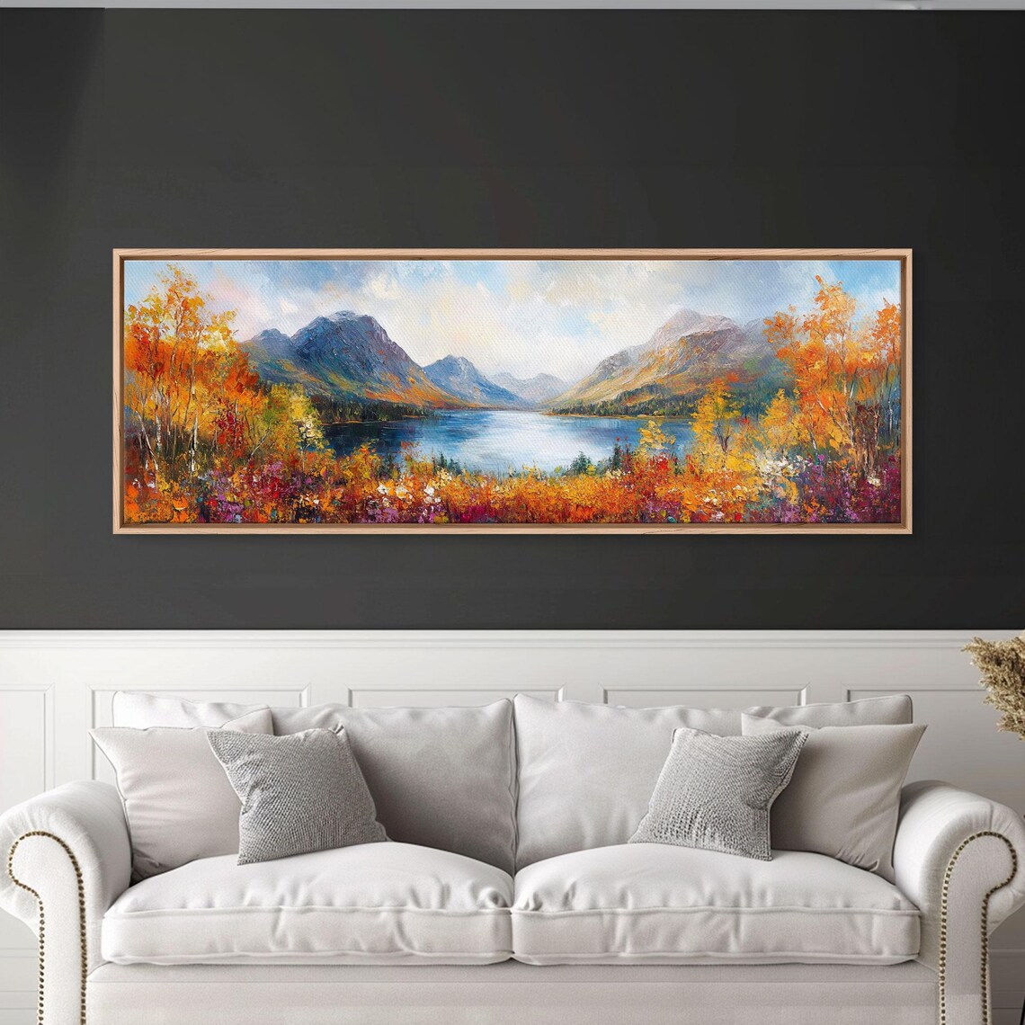 Autumn Lake Valley Colorful Foliage Mountain View Landscape Poster - Image 5