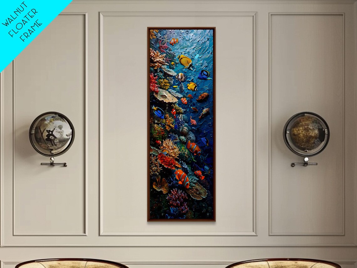 Coral Reef Underwater Scene, Tropical Fish Art Print - Image 3
