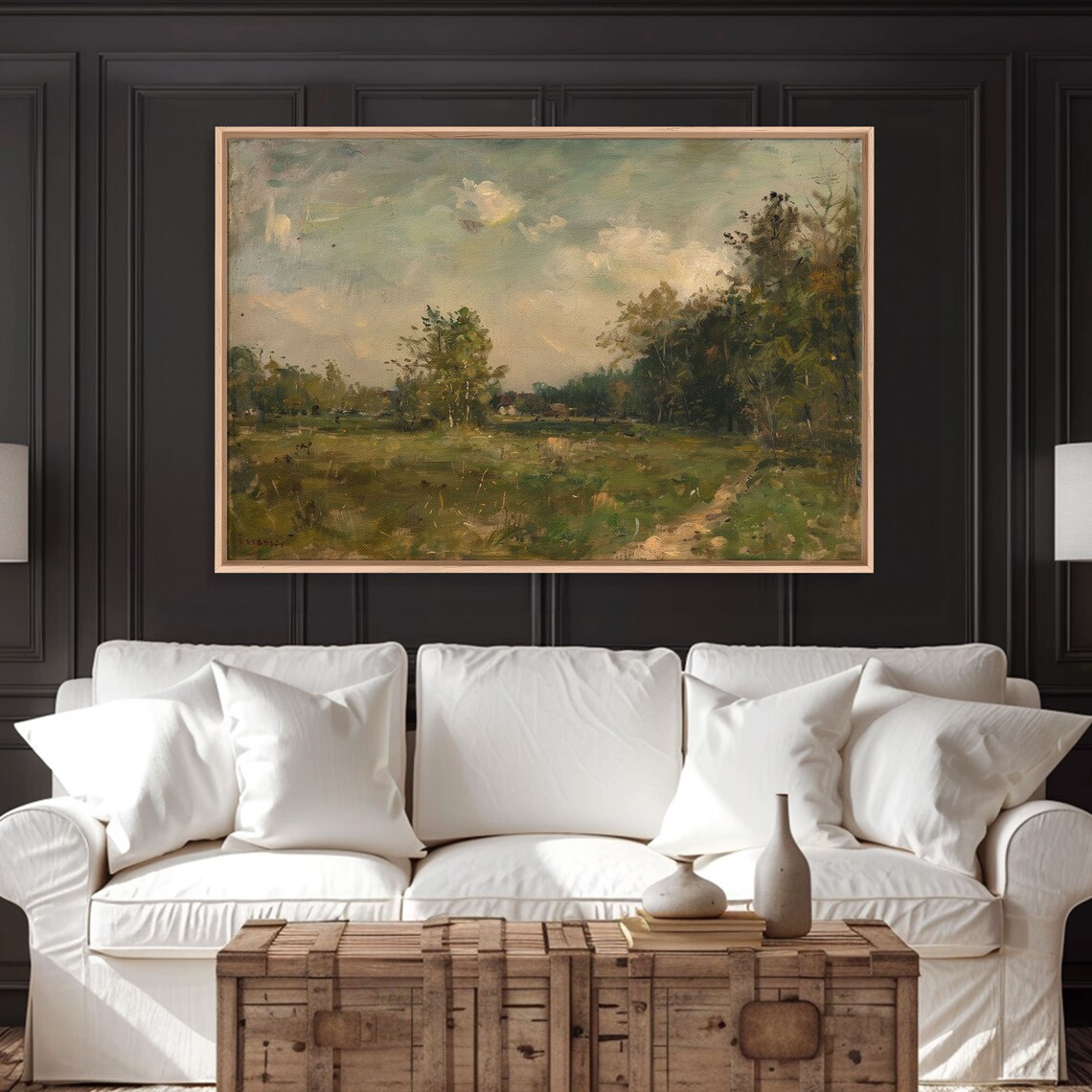 Slightly Scorched Vintage Landscape Art Print - Image 4