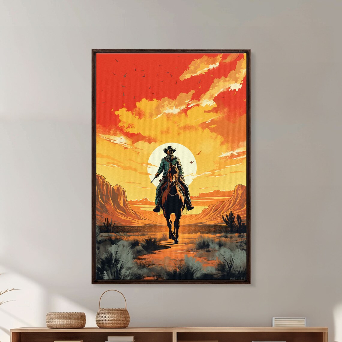 The Gun Fighter Wild West Cowboy Art Poster