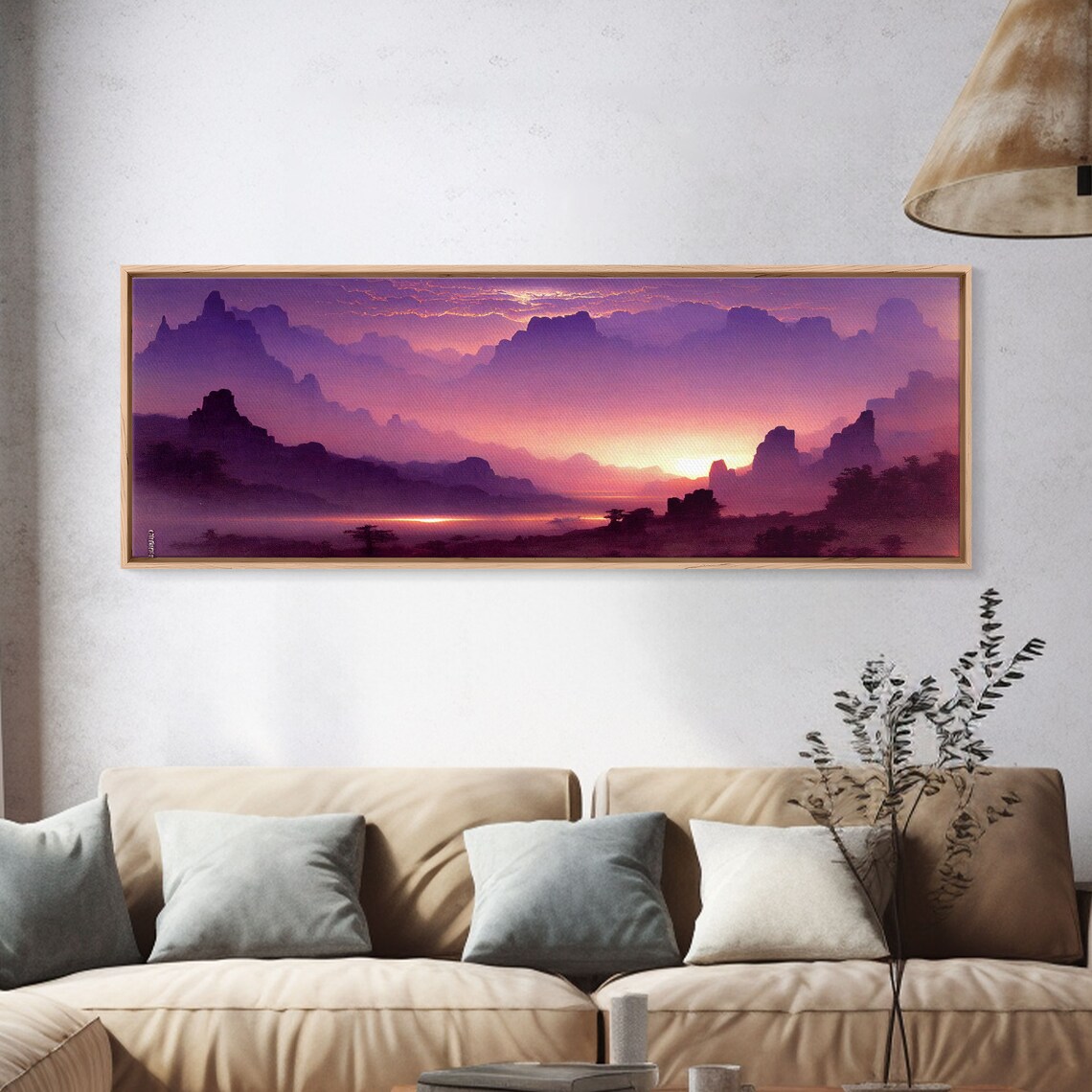 Beautiful Mountain Scene at Sunset, Wall Art Print - Image 4