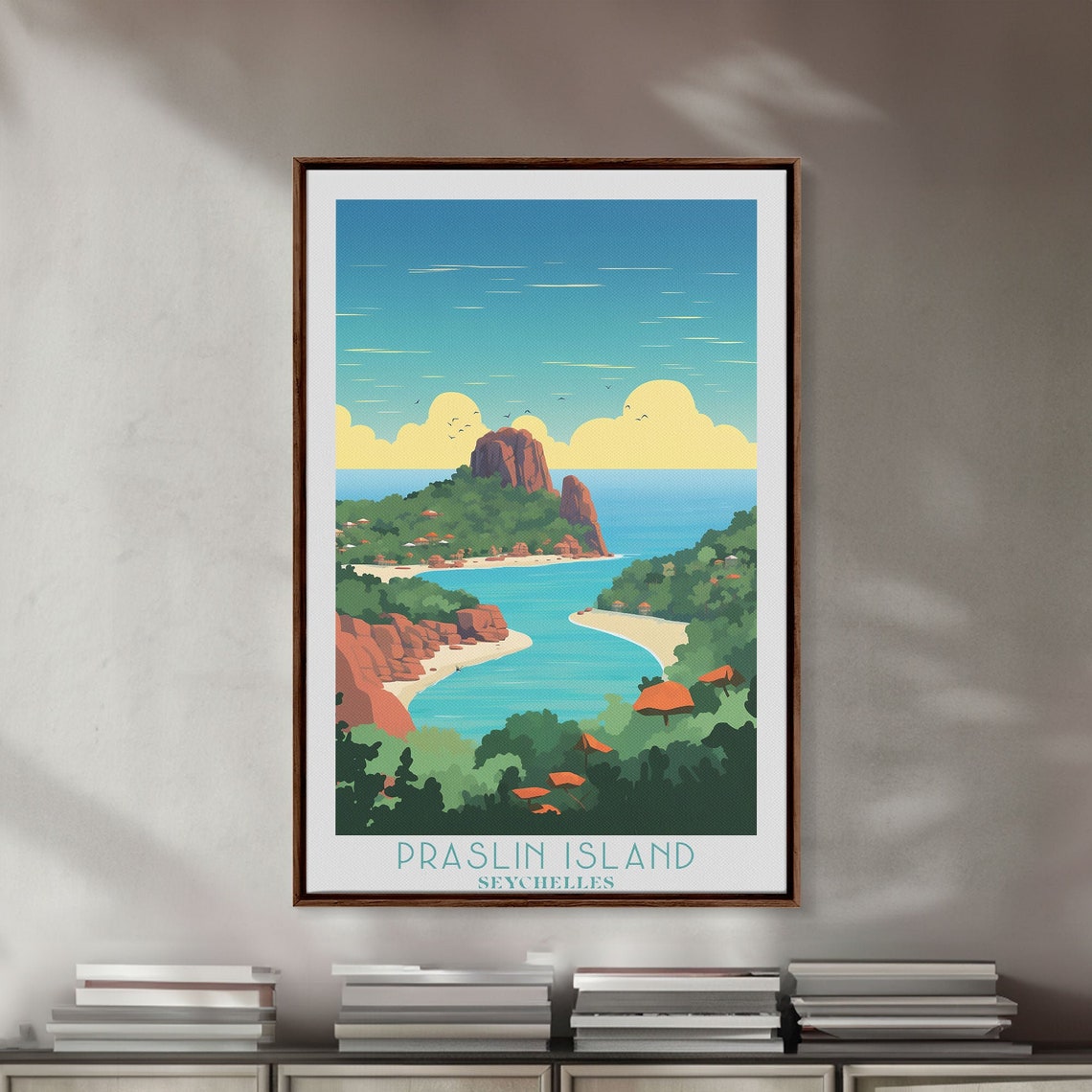 Praslin Island Seychelles Tropical Bay Granite Cliffs Beach Poster - Image 4