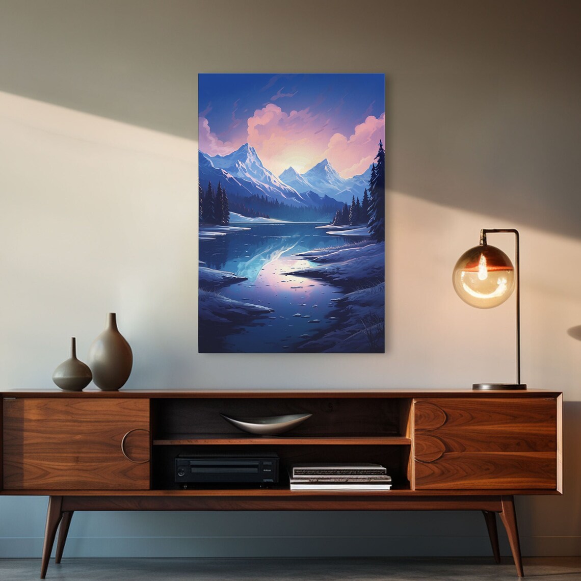 Mountains Wall Art Trees Wall Art Water Reflection River Wall Art Print Wall Art Vertical Art Travel Print Entryway Prints - Image 4