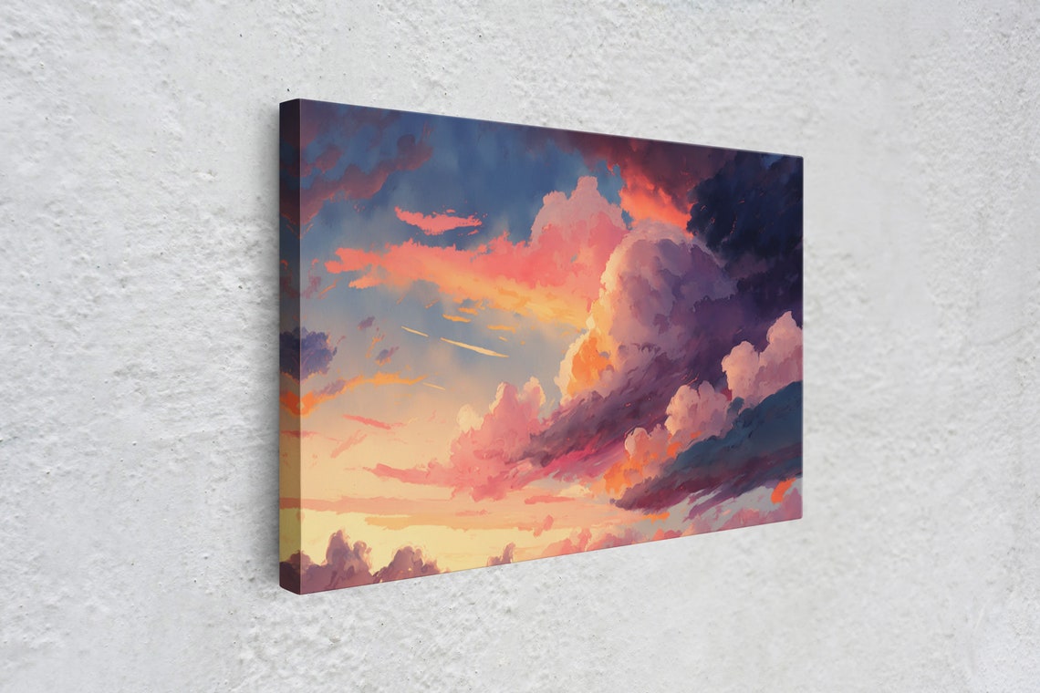 Pink Clouds Sunset Vibrant Violet Sky Dramatic Evening Art Poster - Image 4