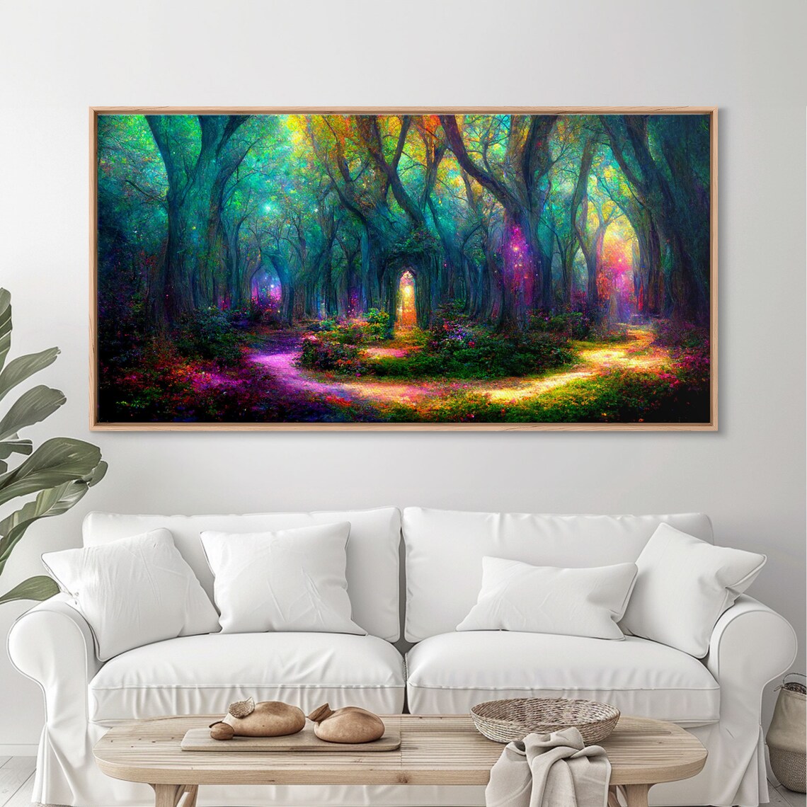 Magical Forest Fantasy Landscape Art Print - Image 3