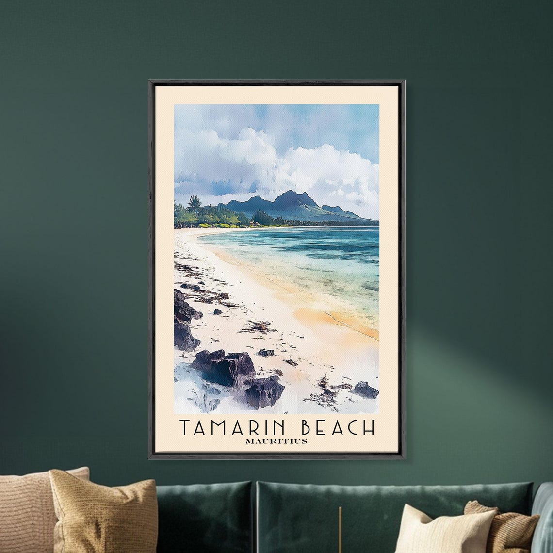 Tamarin Beach Mauritius White Sand Bay Volcanic Rock Shore Poster - Image 5