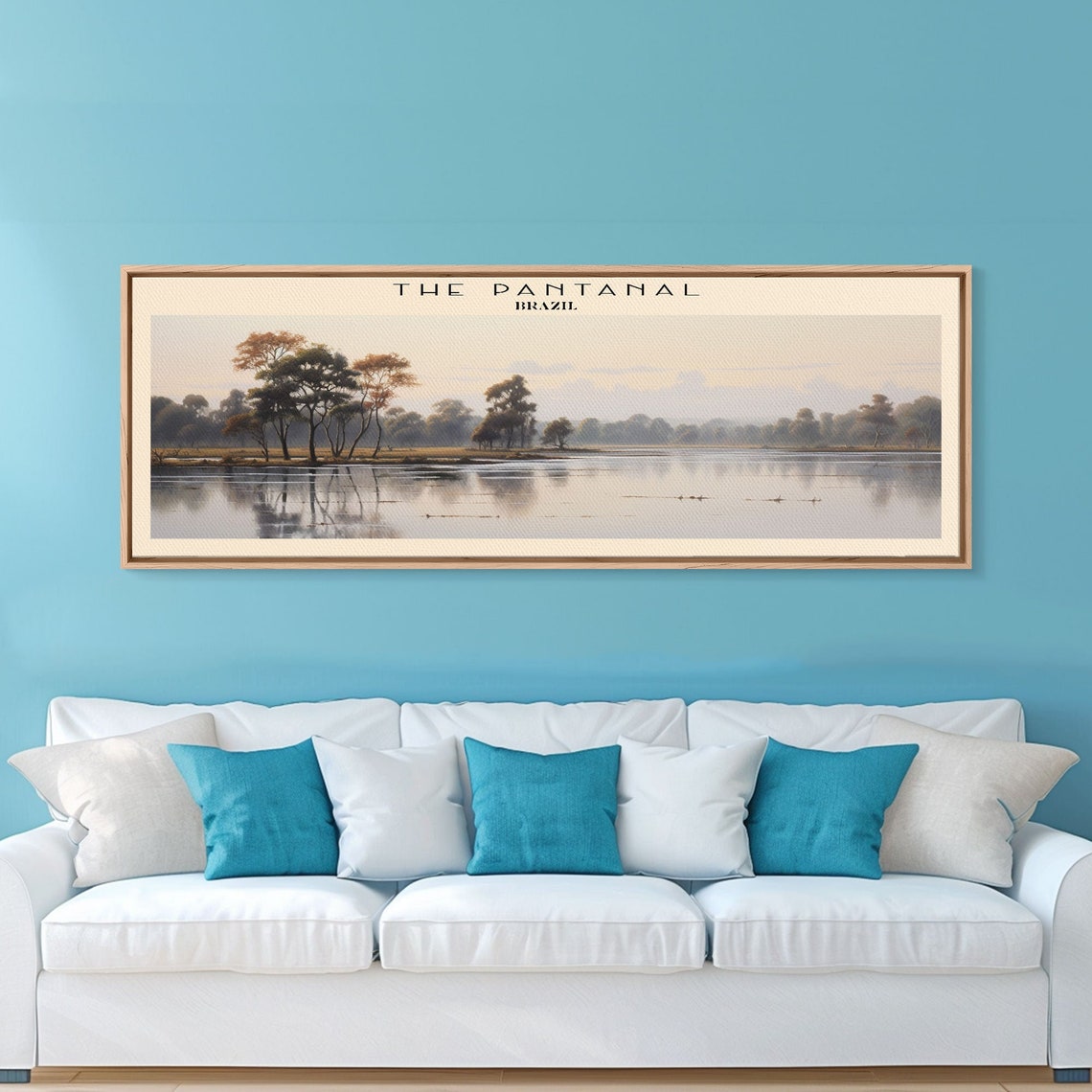 The Pantanal Brazil Flooded Wetland Mirror Water Trees Travel Poster - Image 2