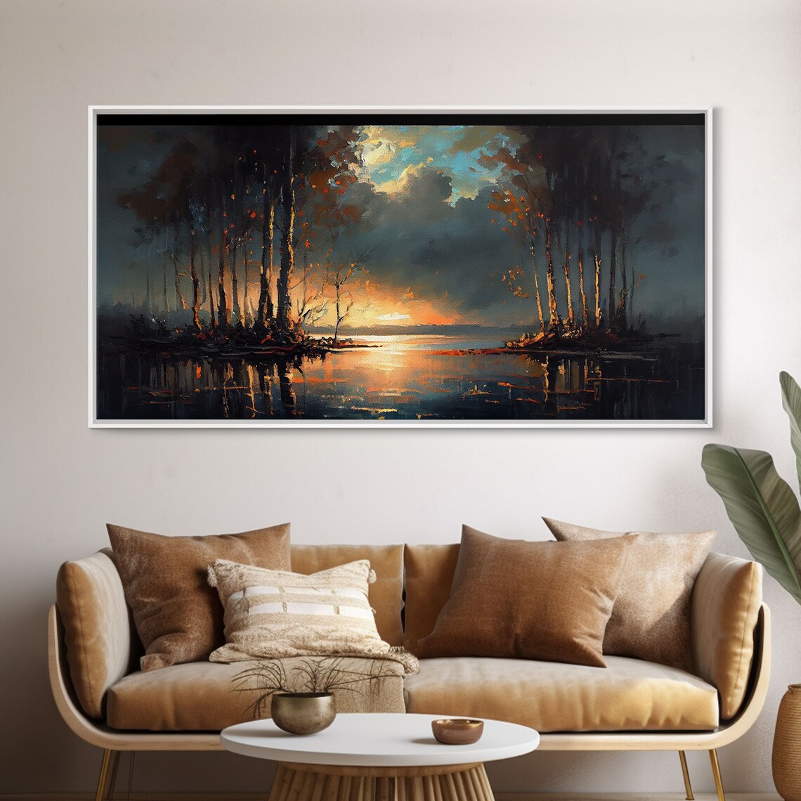 Moody Landscape Vintage Style Wall Art Print