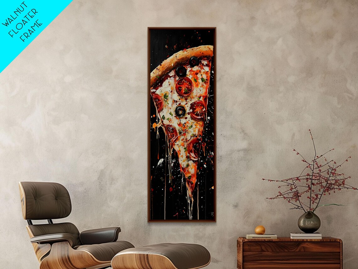Pizza Painting Art Print, Funky Kitsch Kitchen Decor - Image 5