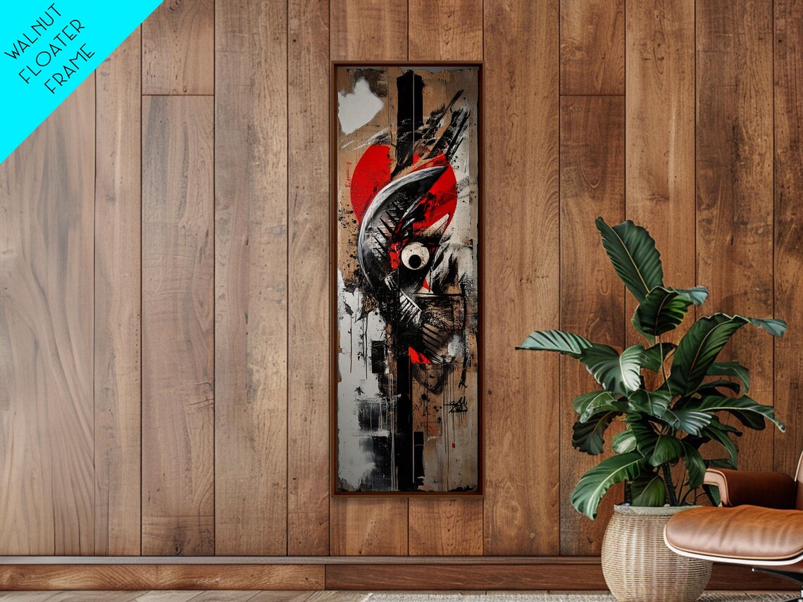 Bold Urban Graffiti Abstract Red Black Street Art Edgy Wall Poster
