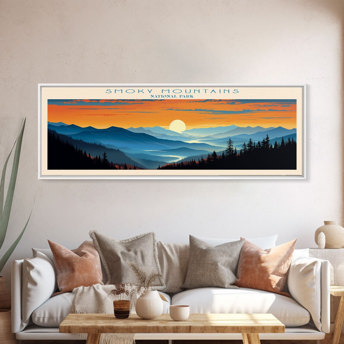 Smoky Mountains National Park Sunset Layered Ridges Travel Poster - Image 5