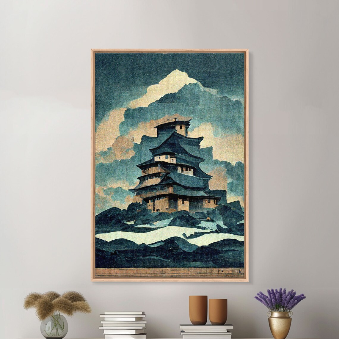 Shiro Japanese Castle Vintage Travel Poster Print
