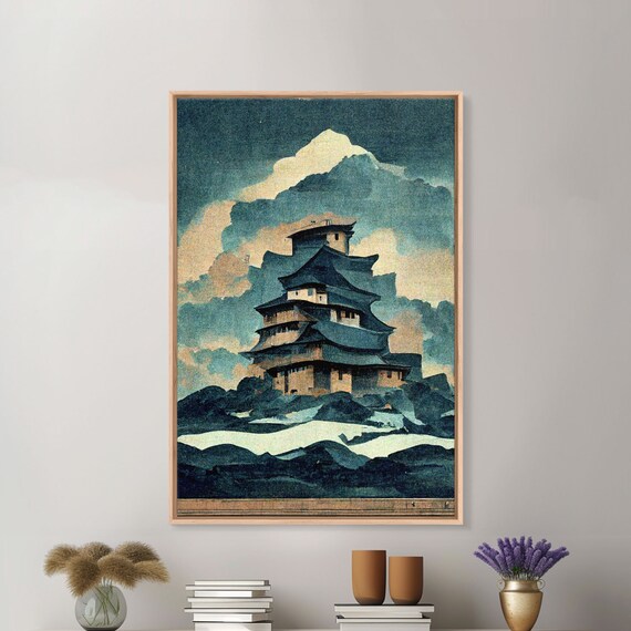 Shiro Japanese Castle Vintage Travel Poster Print
