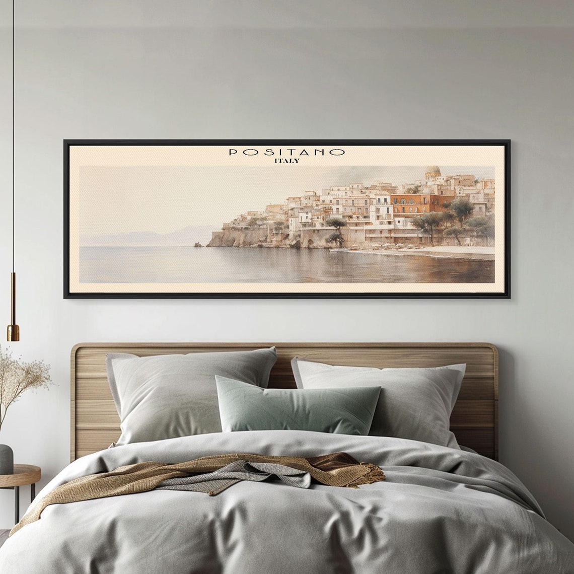 Positano Italy Amalfi Coast Cliffside Village Sea View Travel Poster - Image 4