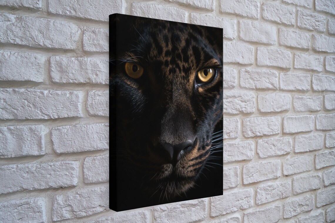 Black Panther Portrait, Halloween Witch Cat Art Print - Image 2