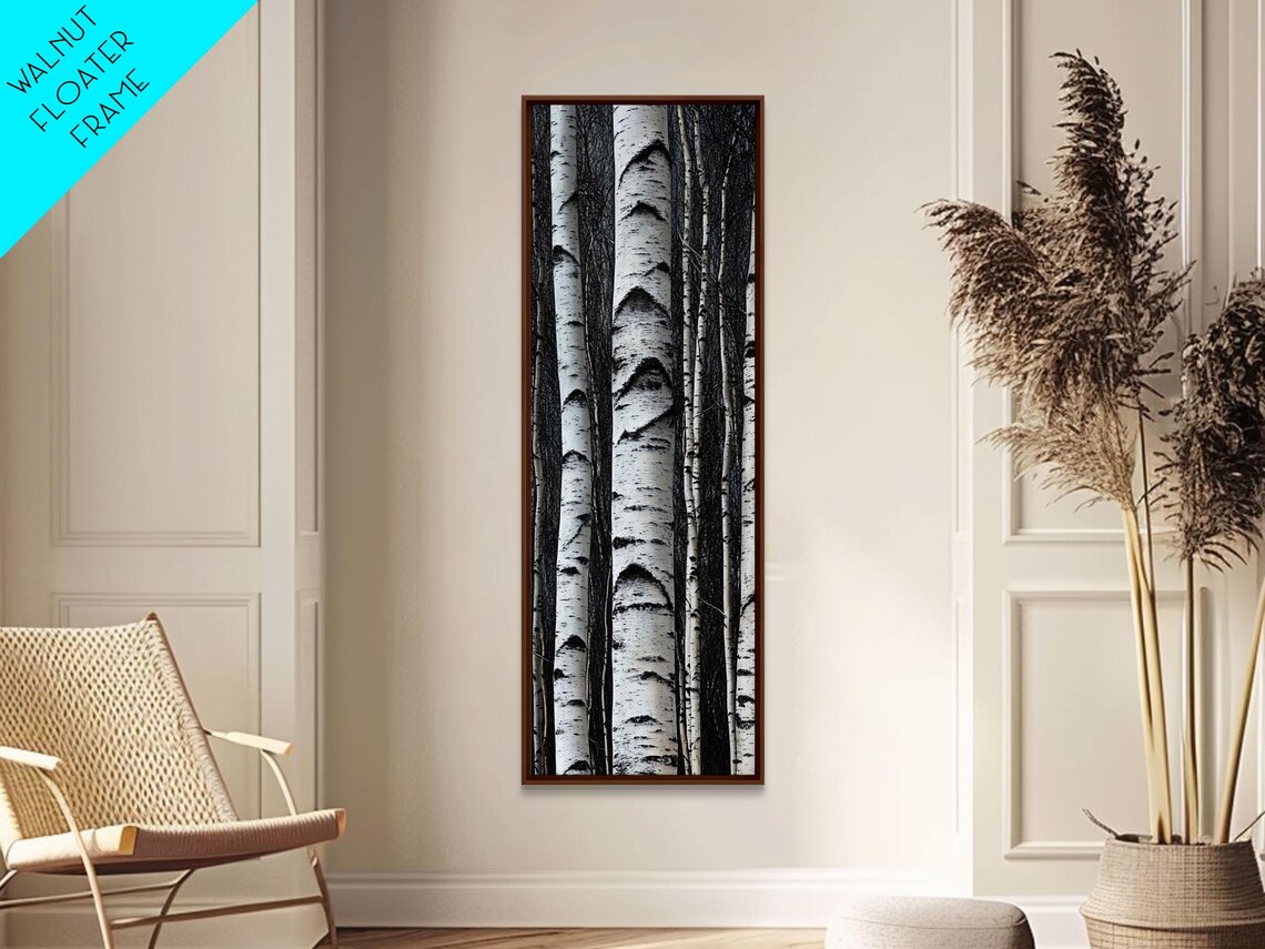 Birch Tree Forest Framed Print Rustic Nature Wall Art Farmhouse Rustic Bedroom Or Living Room Decor - Image 6