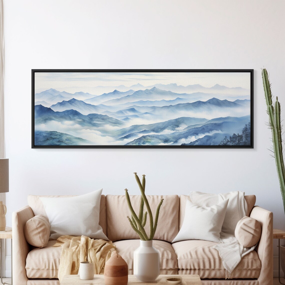 Blue Ridge Mountains Watercolor Landscape Art Print - Image 5