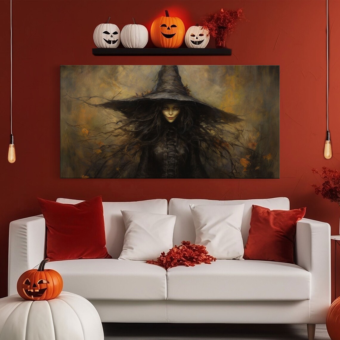 The Witch Halloween Goth Art Print, Halloween Decor - Image 5