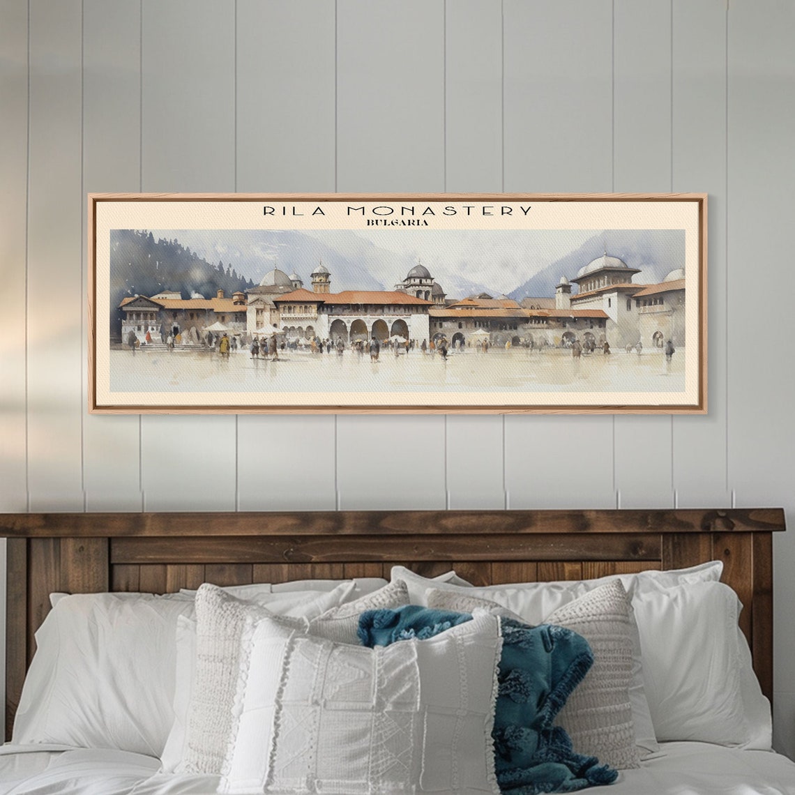 Rila Monastery Bulgaria Red Roof Domes Mountain Courtyard View Poster - Image 3