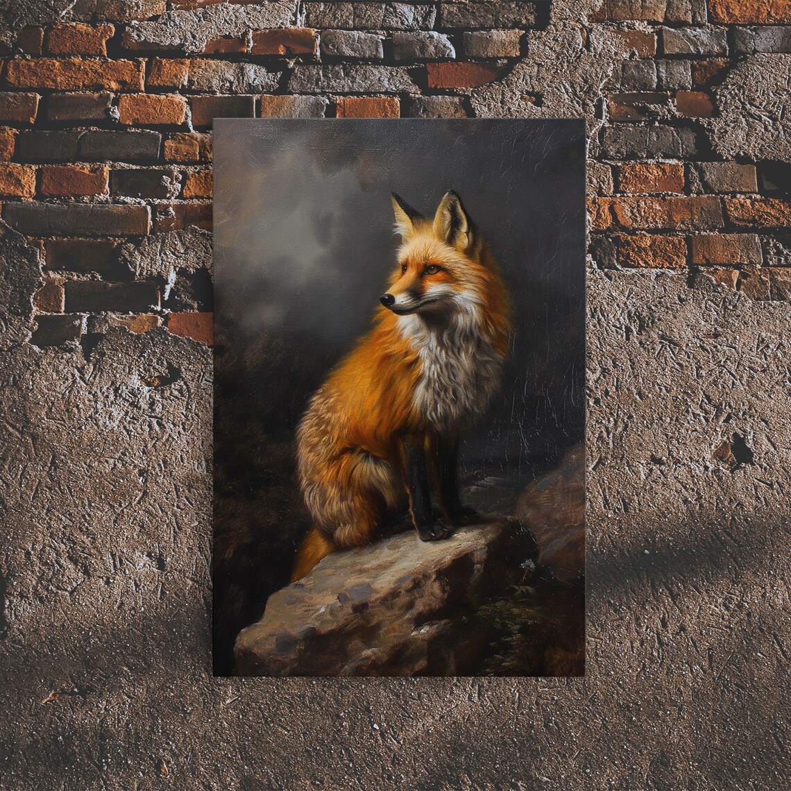 Red Fox Portrait Art Print, Fall Decor for Fox Lovers