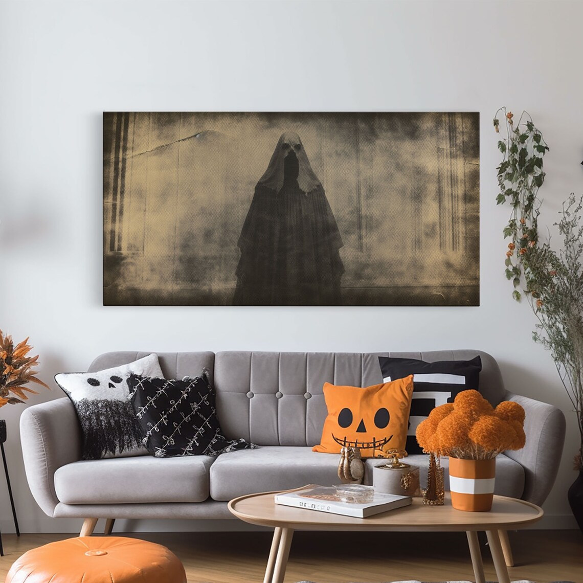 The Apparition Hooded Ghost Misty Vintage Creepy Spooky Halloween Art Poster - Image 6