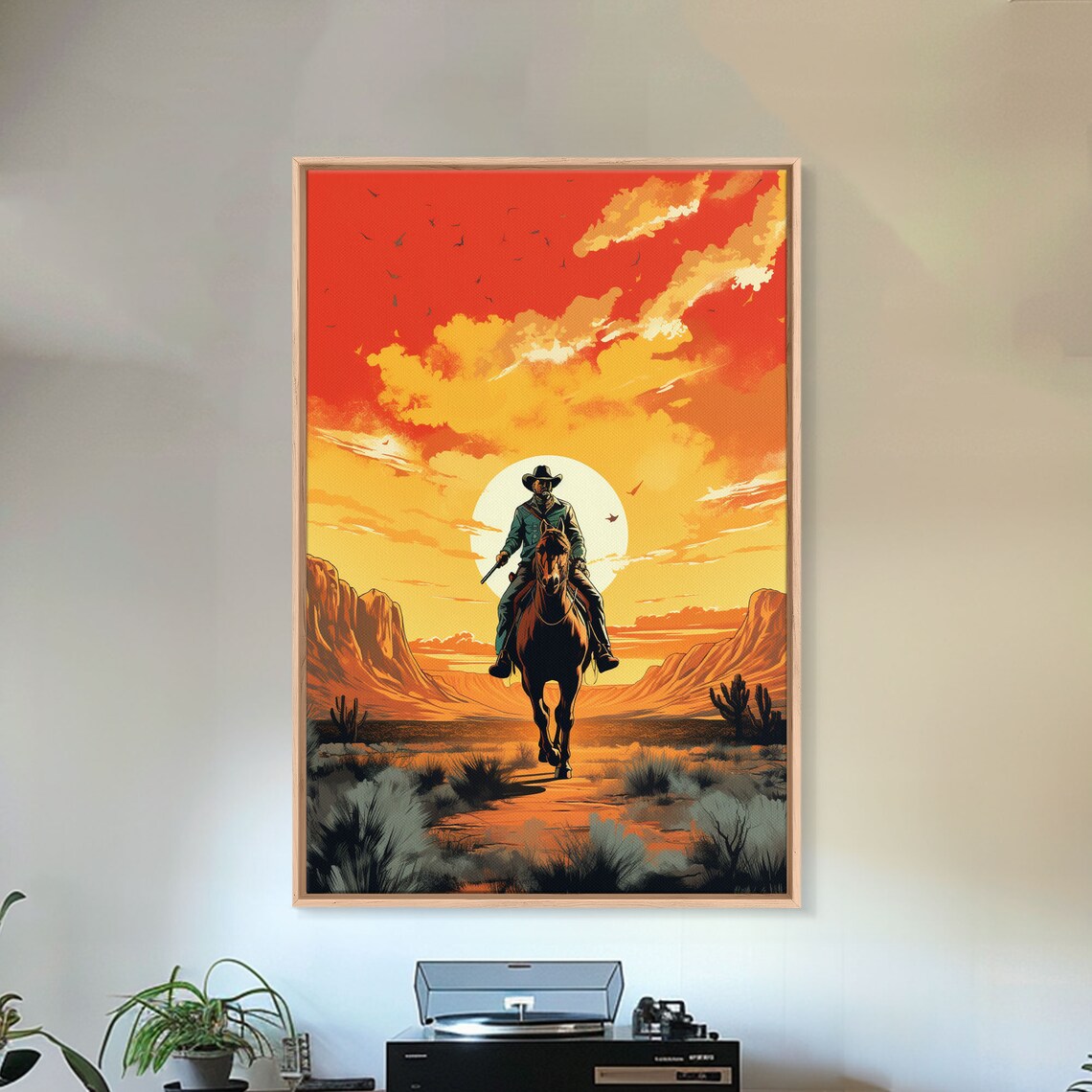 The Gun Fighter Wild West Cowboy Art Poster - Image 5