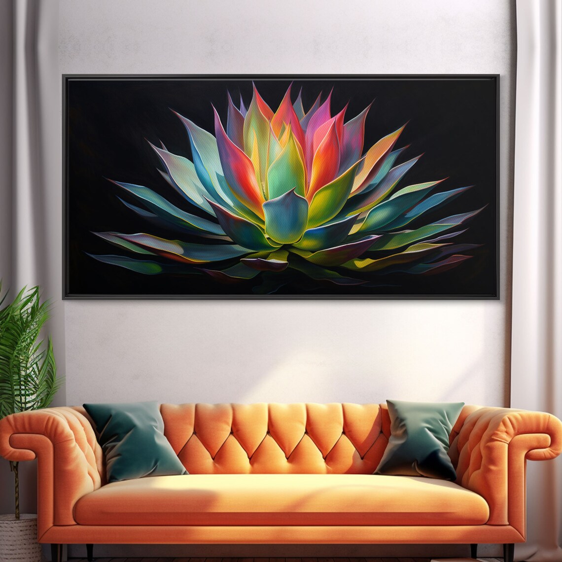 Rainbow Agave Art Print, Modern Southwest Decor - Image 5