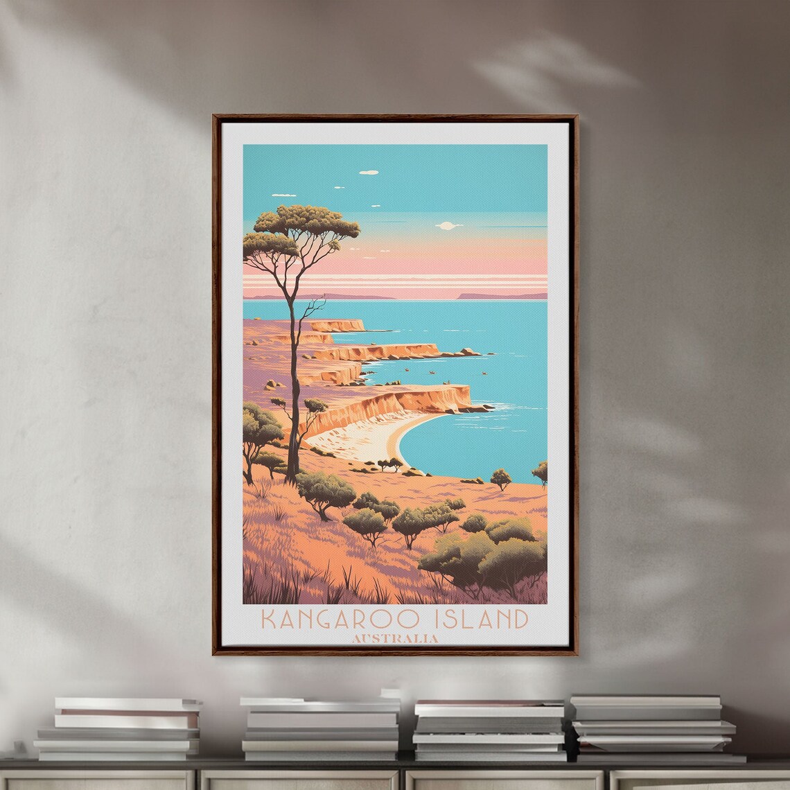 Kangaroo Island Australia Coastal Cliffs Turquoise Ocean Vintage Poster - Image 5