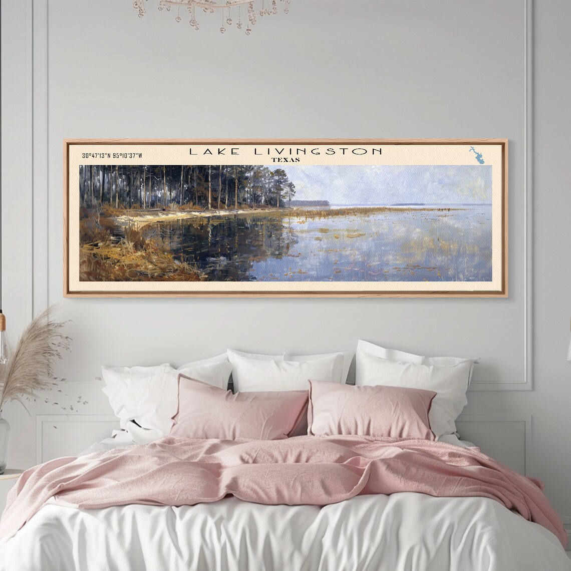 Lake Livingston Texas Travel Poster, Lake House Decor - Image 2