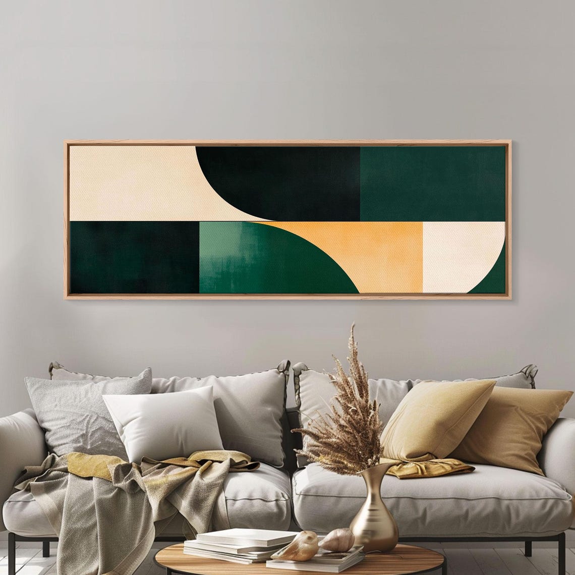 Geometric Mid Century Modern Wall Art Framed Print Abstract Art Modern Art Geometric Patterns Mcm Home Decor Emerald Green Art - Image 3