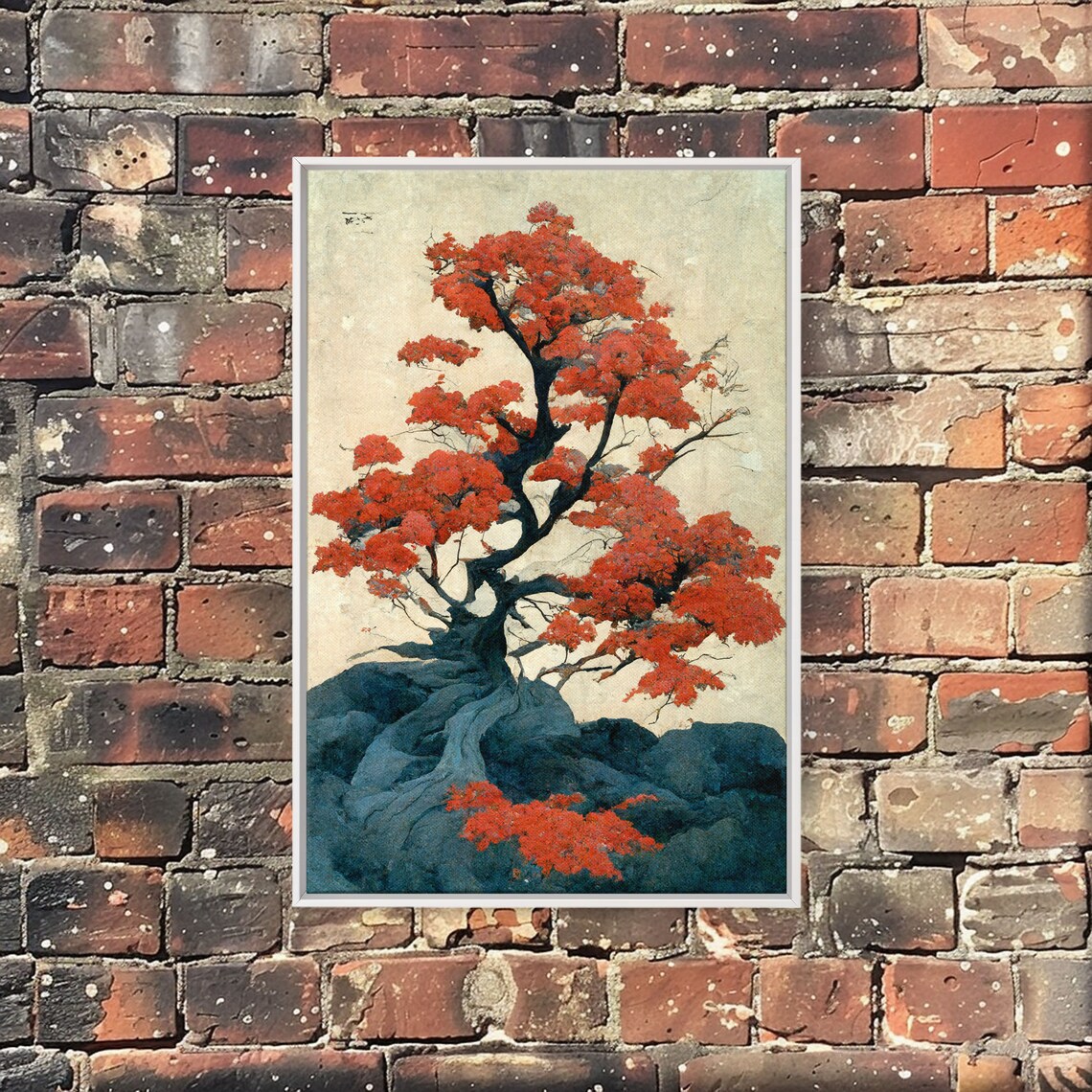 Japanese Maple Tree Vintage Woodblock Wall Art Print - Image 4