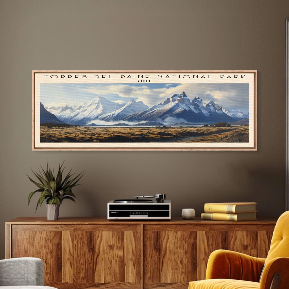 Torres Del Paine National Park Panoramic Travel Poster, Chile - Image 2