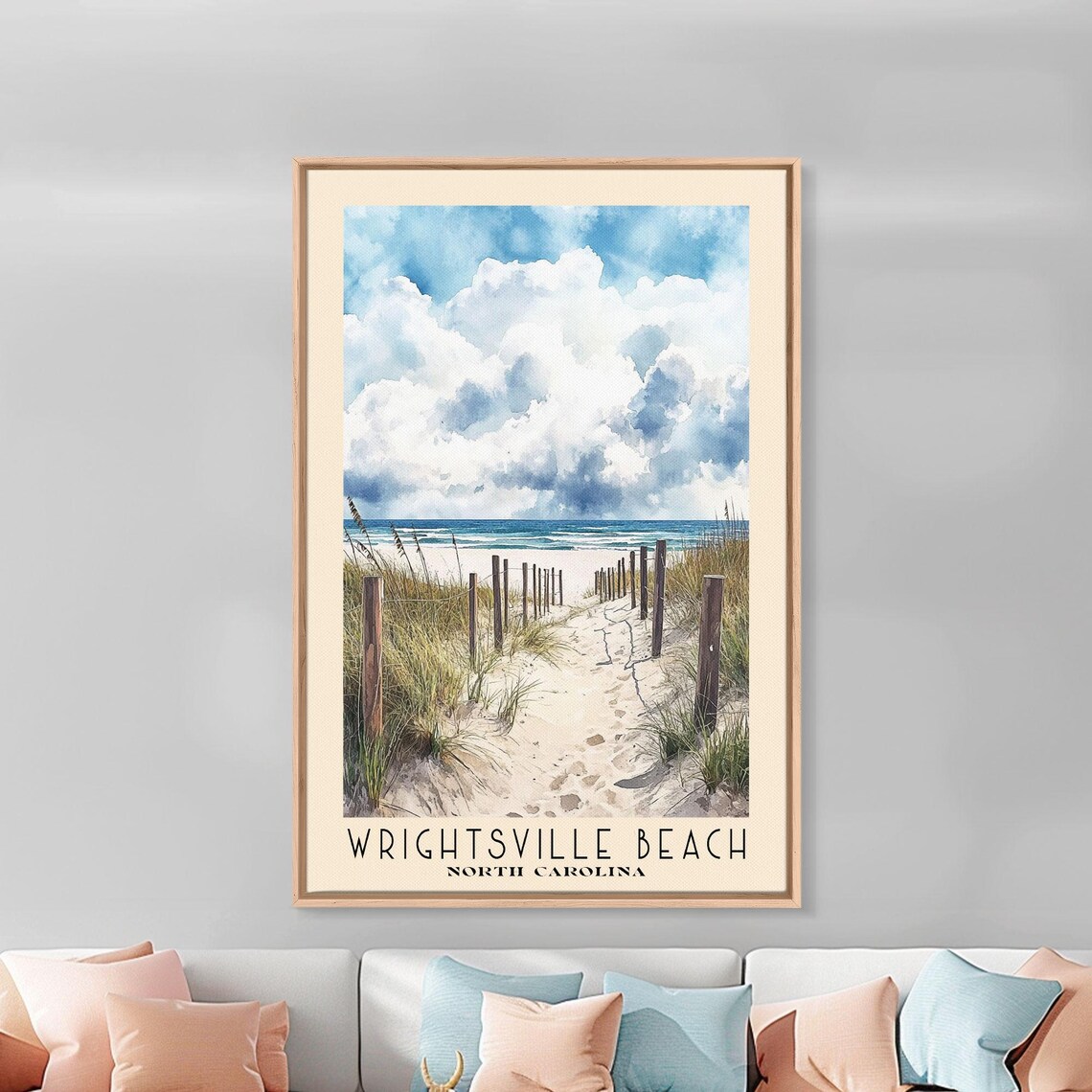 Wrightsville Beach North Carolina Dune Path Sea Grass Ocean Poster