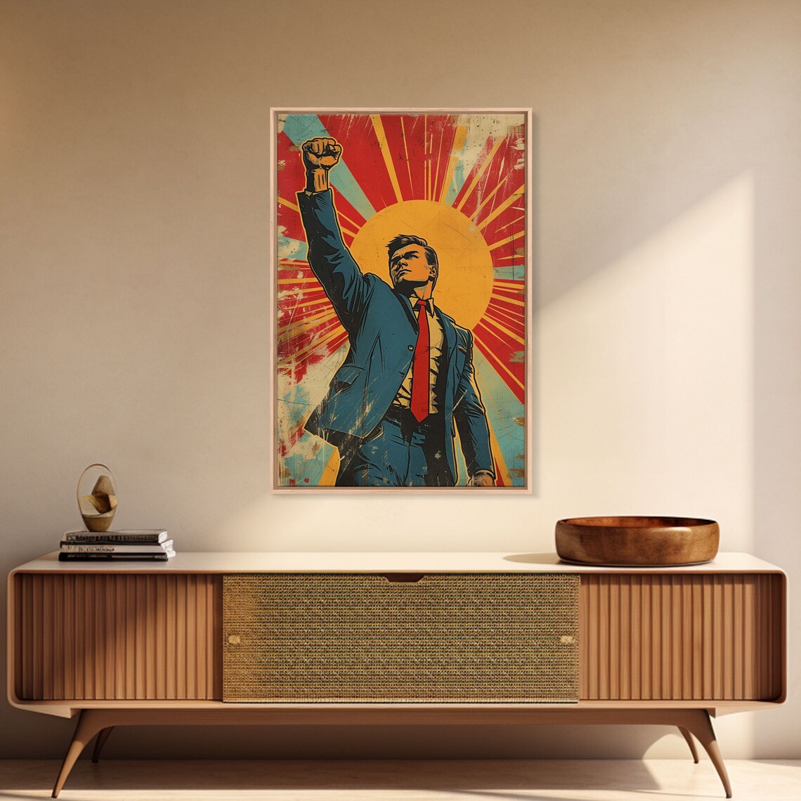 Capitalism Propaganda Poster, 1950s Retro Comic Art - Image 3