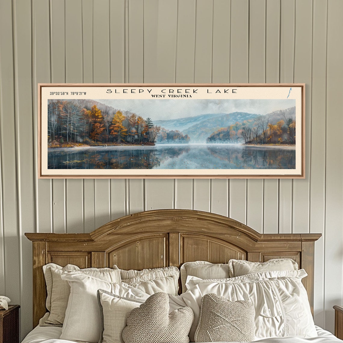 Sleepy Creek Lake West Virginia Autumn Forest Reflection Travel Poster - Image 4