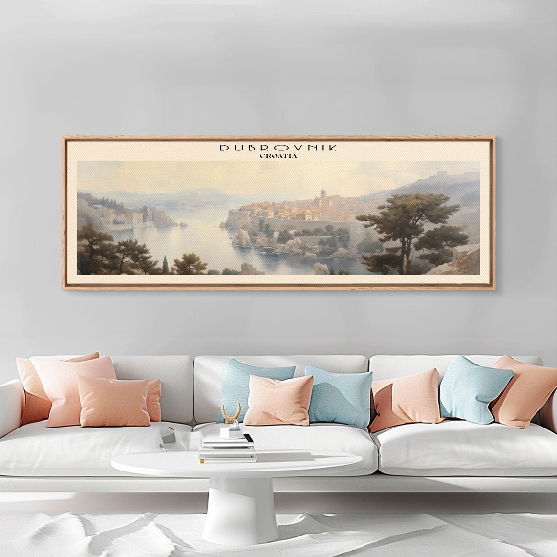 Dubrovnik Croatia Old Town Adriatic Coast Cliff View Travel Poster - Image 4