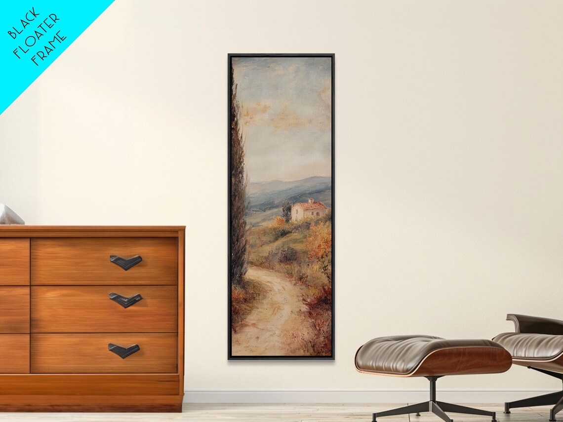 Tuscany Farmhouse Rolling Hills Cypress Vintage Countryside Poster - Image 6